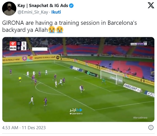 GIRONA are having a training session in Barcelona's backyard ya Allah😭😭
